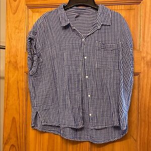 Women’s  Blue Checkered Shirt